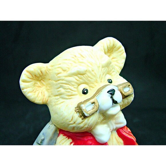 Vintage J. Vazquez Collection Bear With Hammer Porcelain Figurine Fine China 5" - Picture 12 of 12